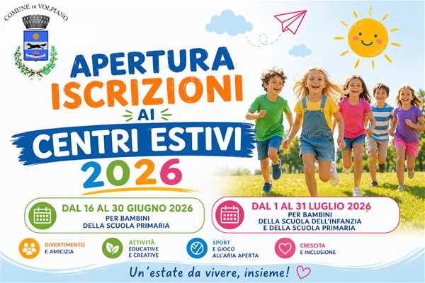 Iscrizioni centri estivi 2026